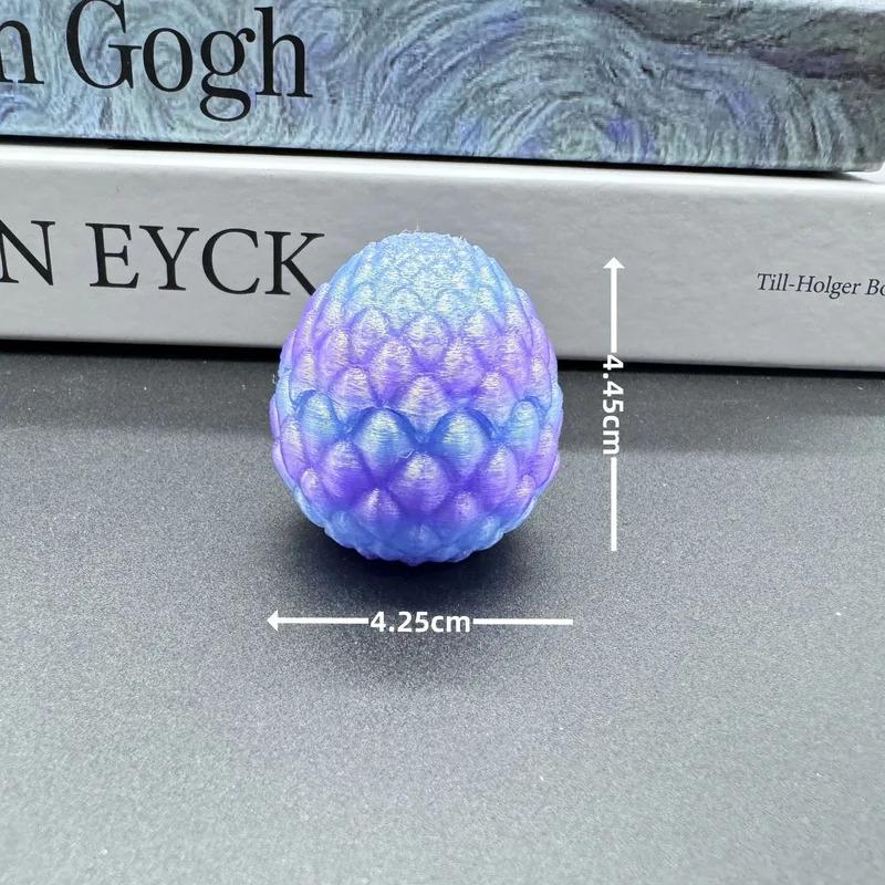 3D Printed Decorative Figurines Dragon Egg With Little Dragon Inside Home Furniture Desktop Decoration Gift Mini Toy Ornament