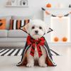 Stand Collar Pet Bat Cloak Dual Color Open Chest Dog Halloween Cape Tie Closure Lightweight Cat Wizard Robe Dog Clothing