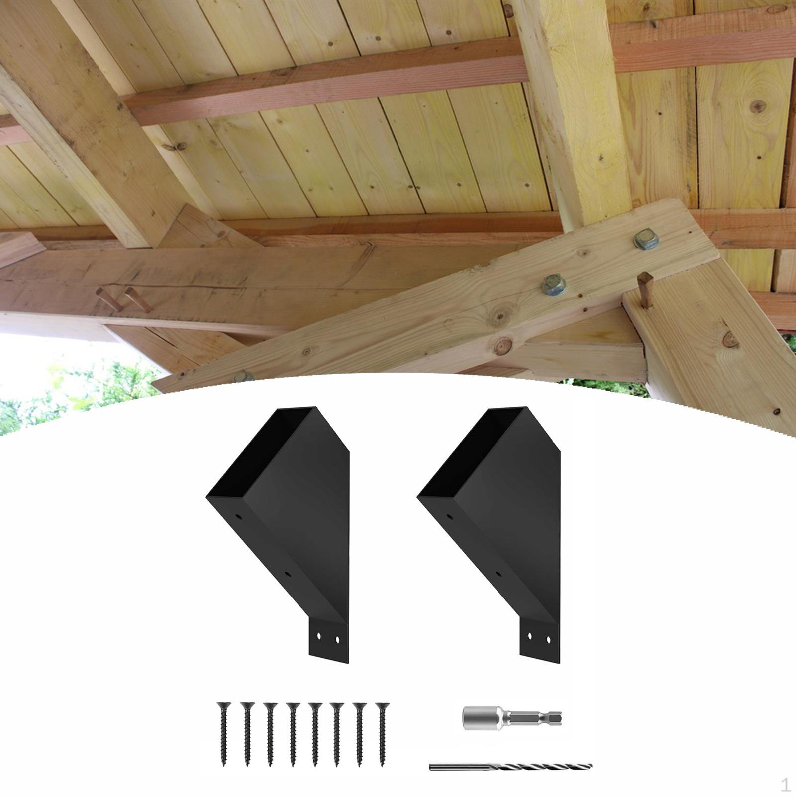 

2x Кронштейны для перголы Комплект беседки Деревообработка Задний двор Патио На открытом воздухе Отель Деревянная бревенчатая хижина Сад для Деревянных