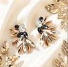 Retro Trend Irregular Geometric Flower Leaf Earrings - Simple, Fashionable, Light Luxury for Women