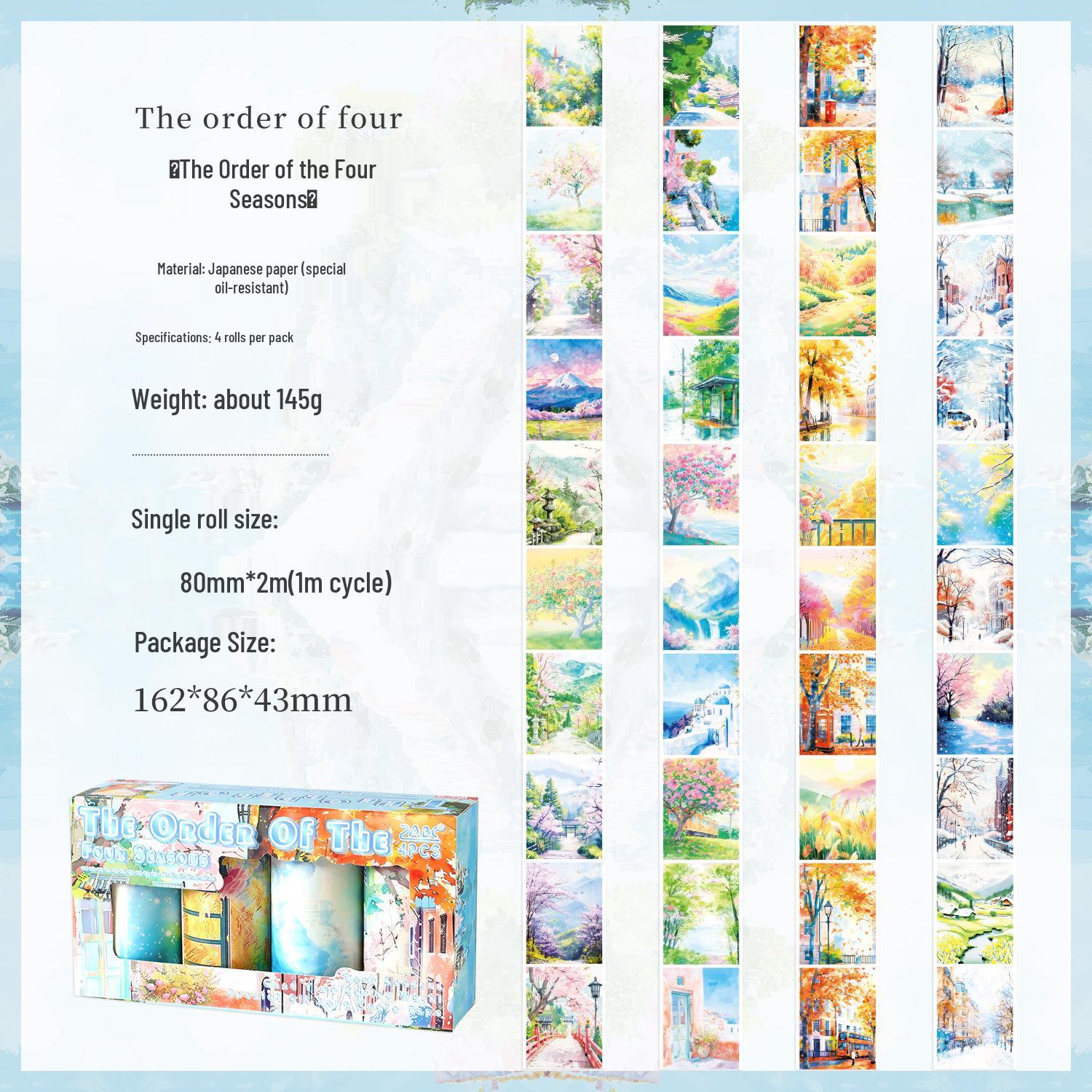 ZABC Four Seasons Good Times Decorative Tape Journal Box - 2 Styles