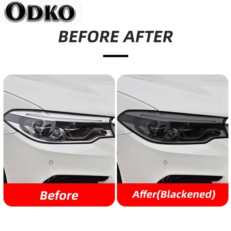 Smoked Black TPU Sticker Car Headlight Protective Film For BMW F40 F22 F44 F30 F31 G20 F34 F32 F36 F10 G30 F06 F07 F12 F01 G11
