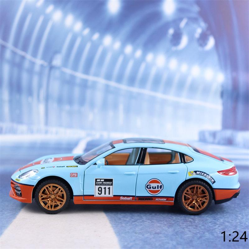 Giocattolo modello auto pressofuso in scala 1/24 Panamera, veicolo giocattolo da tirare indietro con suono e luce per bambini, ragazzi, ragazze, collezione regalo