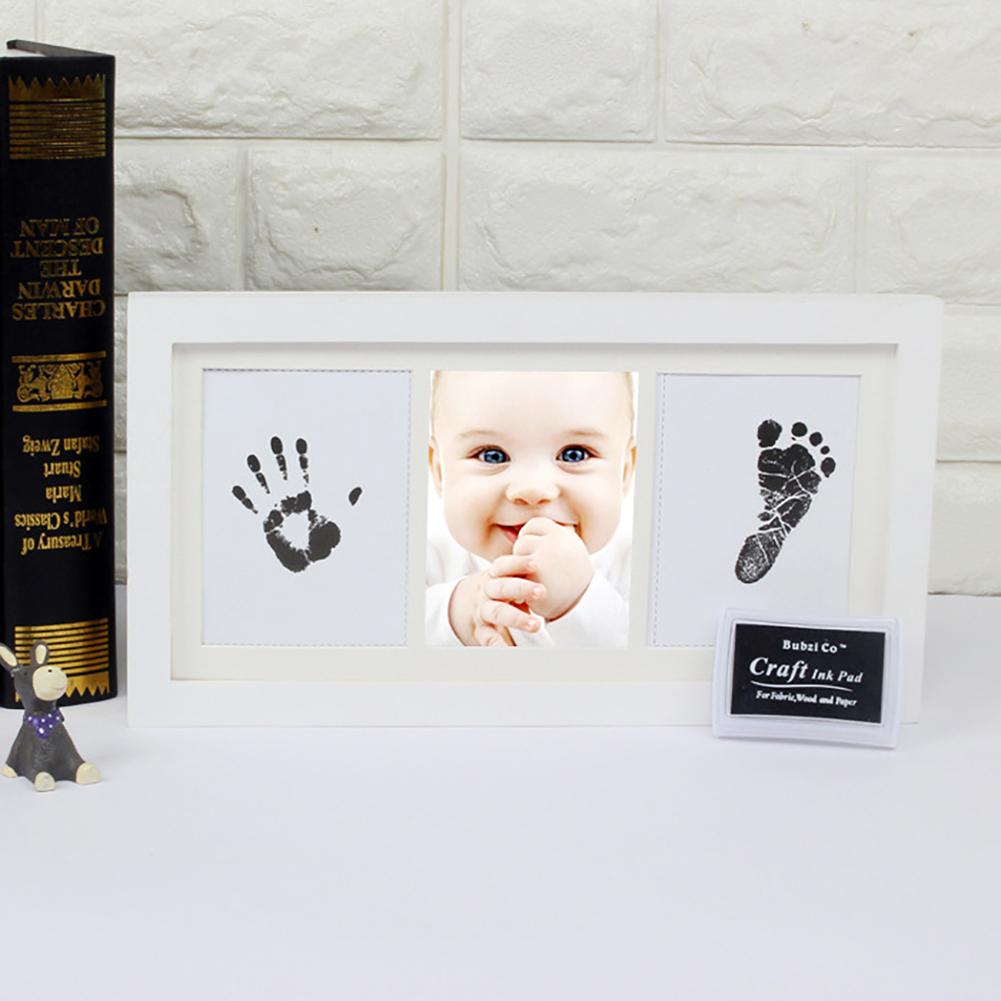 Neugeborenen Baby Handabdruck Fußabdruck Fotorahmen Set Perfektes Babyparty-Geschenk