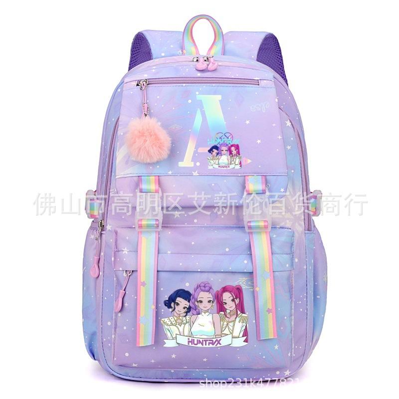 Witch Hunters KPopDemonHunters Alphabet Printed Backpack Casual Large Capacity Backpack 44*30*22cm