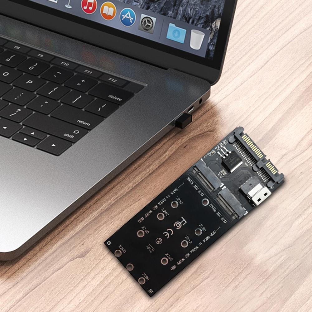 M.2 To SATA Adapter SFF-8654 To M2 NVME SSD 22Pin SATA To M2 Expansion Card 2 In 1 Combo Adapter Fit for Mainboard