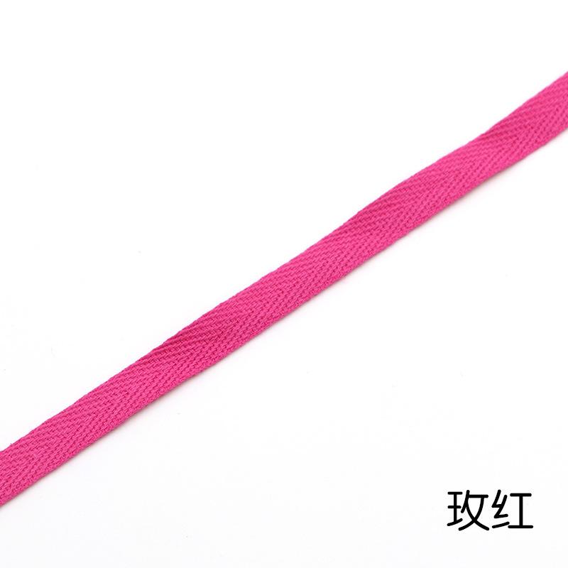1Cm Color Cotton Herringbone Ribbon Webbing, Cotton Hand Hemming Strap Strap Strap Strap Piping Strap