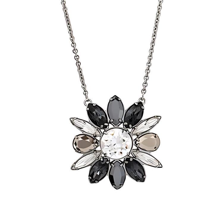 Swarovski Shourouk Logo Design Crystal Necklace Unisex necklace Silver 5029264 Box (Random Color)