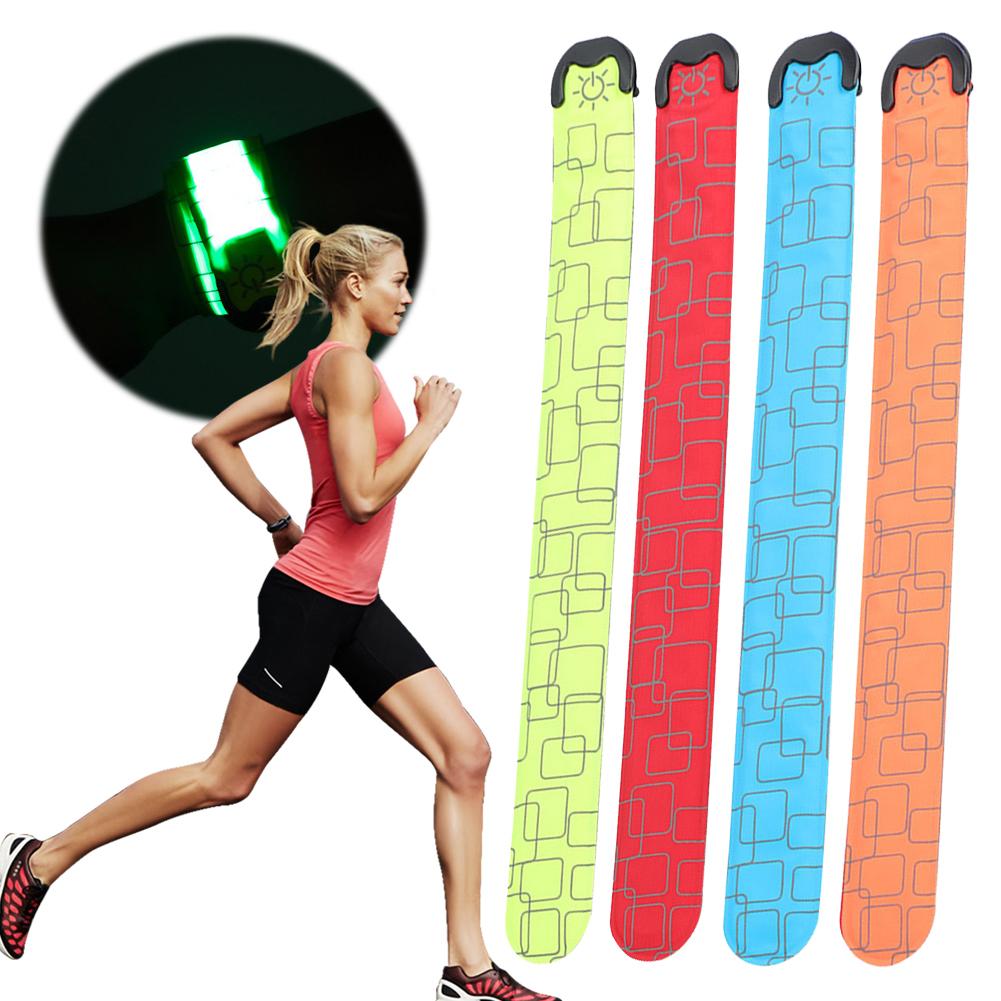 LED Armband Reflective Bracelet 3 Light Modes Light Up Armbands High Visibility Slap Glow Bracelets Running Gear