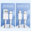 PD 30W Fast Charging Cable For iPhone 14 13 11 12 Pro Max Mini 7 8 X XS XR Plus 1M 2M USB Type C Phone Quick Charge Accessories