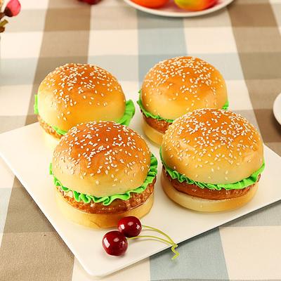 Artificial Hamburger Fake Bread Food Model Cake Shop Window Display Kitchen Photography Props Table Decor