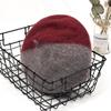 Female Winter Hats Double Color Matching Beret Cap Fashion Soft Cashmere Hats