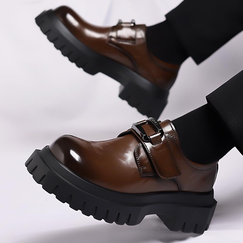 Mode Derby Business Herren Lederschuhe Retro Britischer Stil Design Mode Party Täglich Büro Dicksohlige Heißverkaufende Schuhe Neu