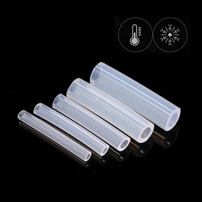 1M Food Grade Silicone Rubber Hose Dia1 2 4 5 6 7 8 9 10 11 12 14 16 18 20 30 50mm Transparent Flexible Silicone Tube Water Pipe
