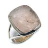 Natural Morganite Rough Gemstone 925 Solid Sterling Silver Gift Ring S.9.5 Q1v10
