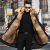 New men's imitation fox imitation raccoon fur integrated medium and long coat winter imitation fur coat