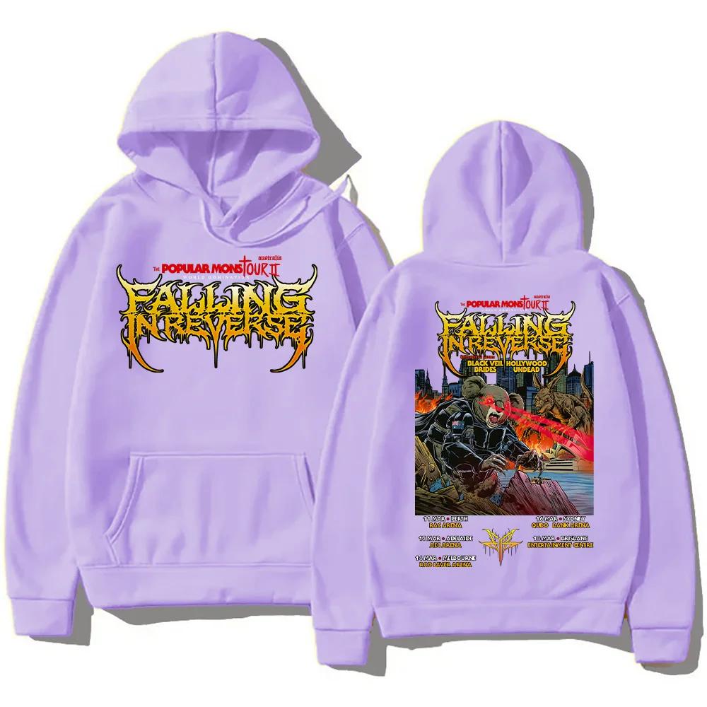 2025 Popular Mons Tour II World Domination Hoodies Back Sports Shirts Men's and Women's Autumn High Street Warm Hoodies