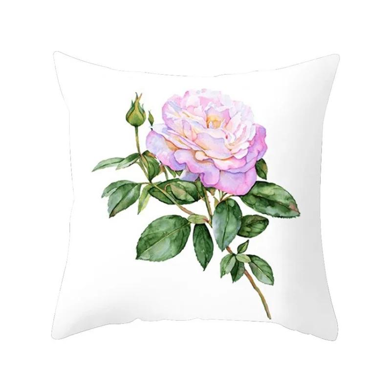 Printed Polyester Square Throw Pillow Cushion Cover Car Sofa Office Chair Simple Home Decoration