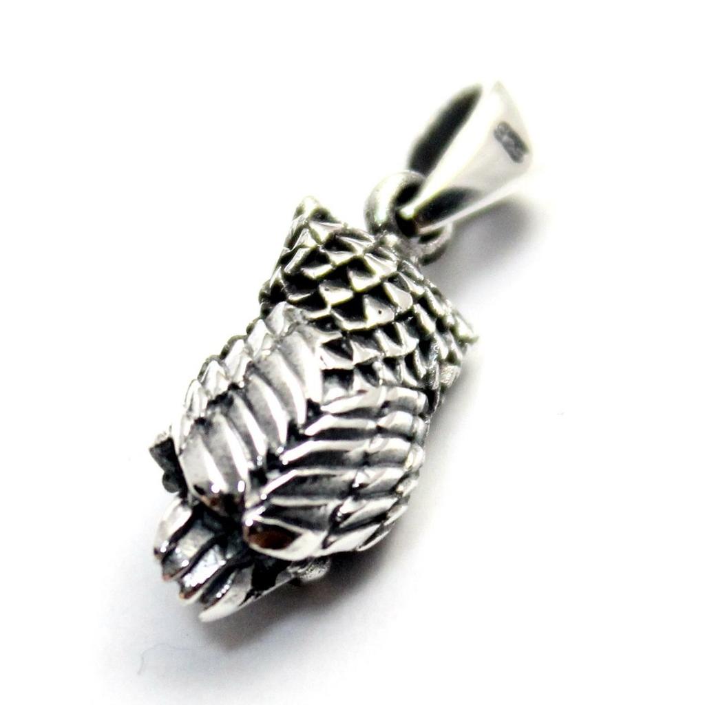 Ciondolo Gufo Messicano, Argento Sterling 925, Accessorio Animale