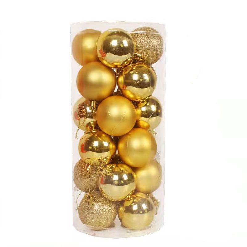 24-Pack Christmas Tree Ornaments: 3cm-4cm Electroplated Plastic Balls In Assorted Irregular Shapes