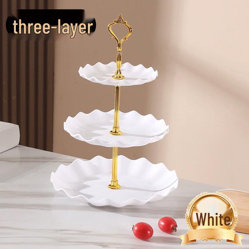 

Многоярусная роскошная тарелка для фруктов и закусок для гостиной