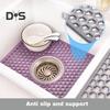 Silicone Sink Mat with Center Drain Heat-Resistant Flexible Non-Slip Design Easy To Clean Reusable Sink Protector Mat