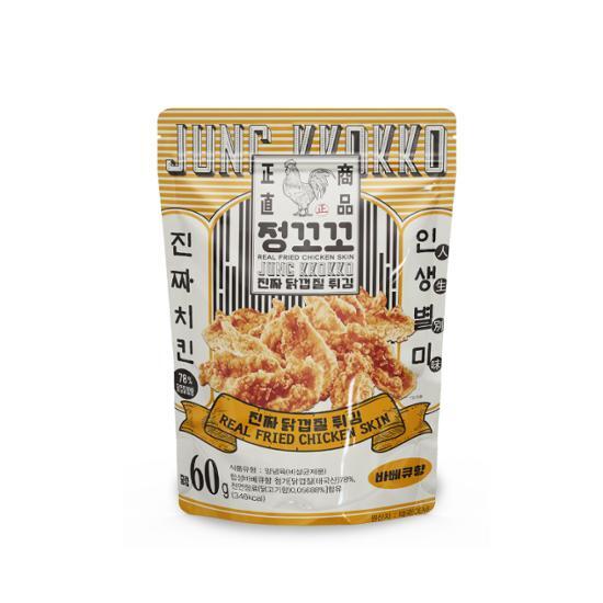 Jeongkkokko Fried Chicken Skin Barbecue 30g, Korean snacks