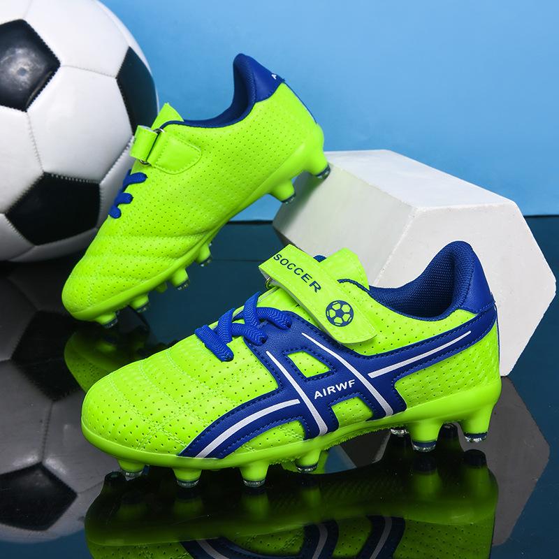 Children's Football Shoes Velcro Spikes Broken Nails Male and Female Students Game Training Non-slip Student Sports Shoes