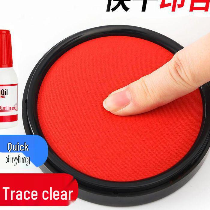 Signet Quick-Dry Red Round Ink Pad for Office Use