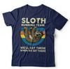 Sloth Tshirt Running Team Unisex Kids Funny Lazy Relax Cute Humour Work Out