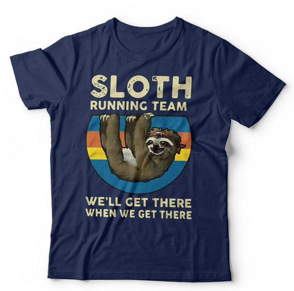 Sloth Tshirt Running Team Unisex Kids Funny Lazy Relax Cute Humour Work Out