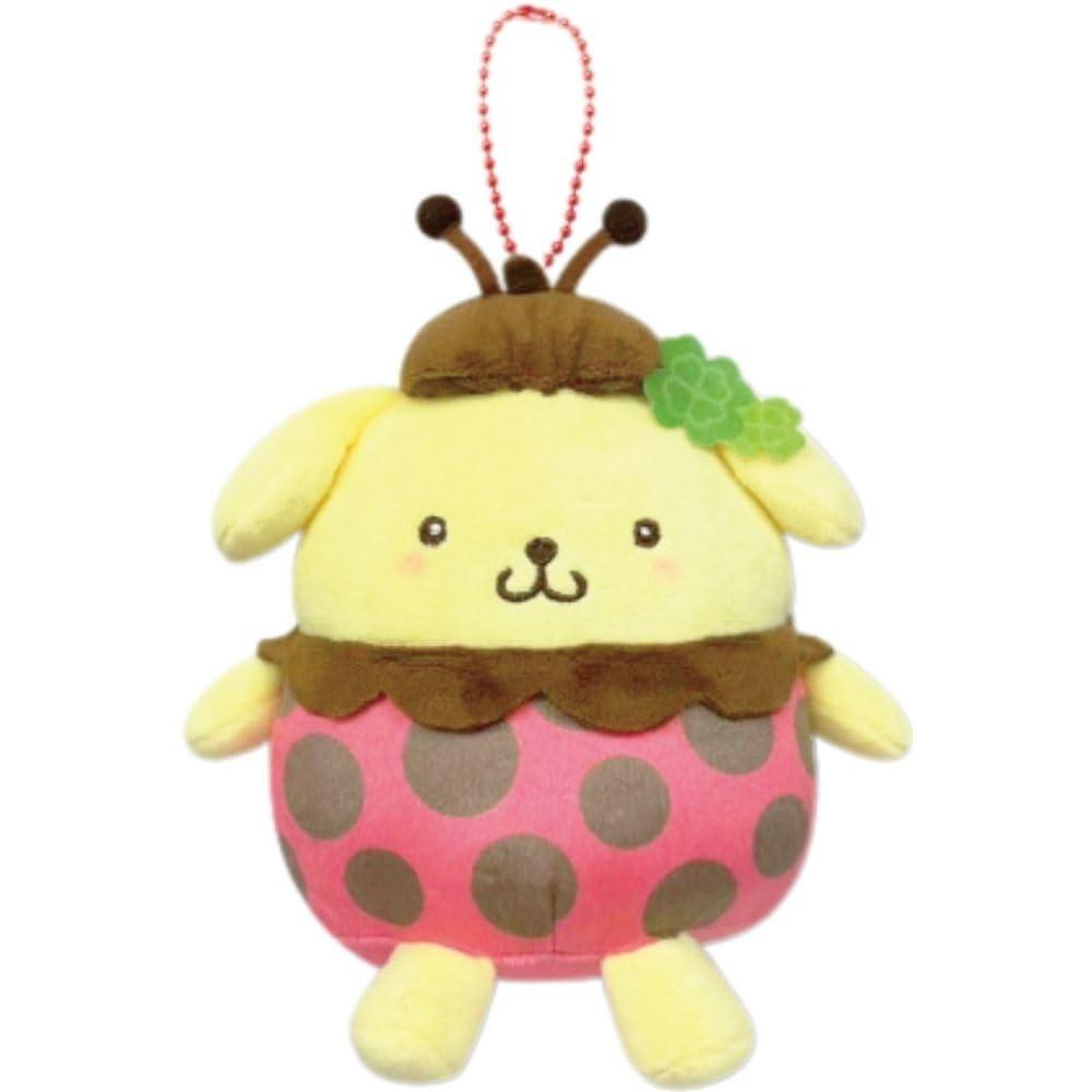 Hatayama Shoji Sanrio Mascot Pouch Small Kimono Pompompurin Ladybug Plush Mini Accessory Case Character Approx. Total Length 13cm 63203872