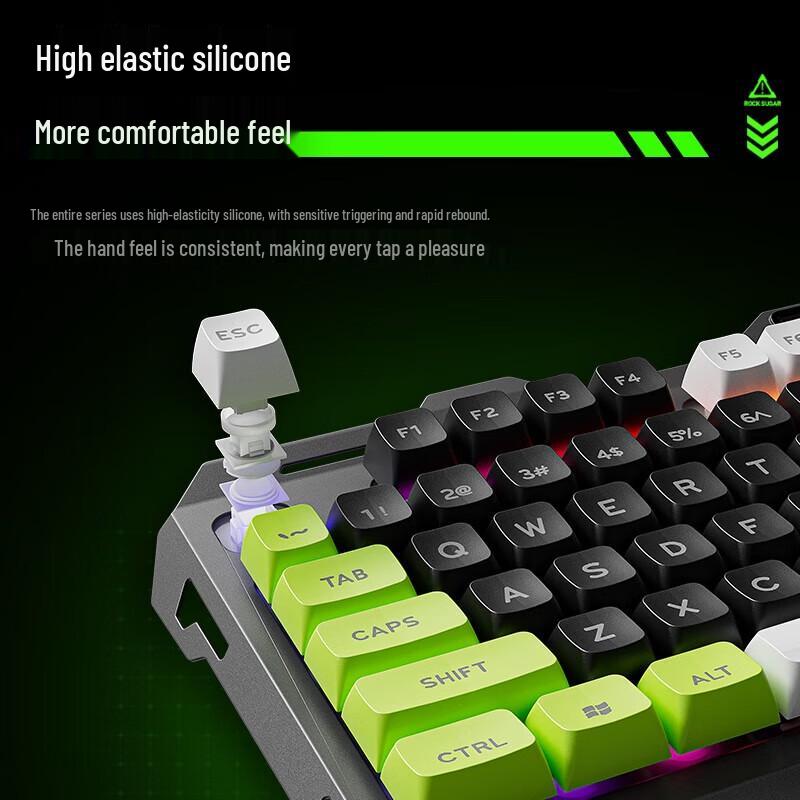 Qianxingzhe GX90 Wired Gaming Keyboard with Rainbow Backlight