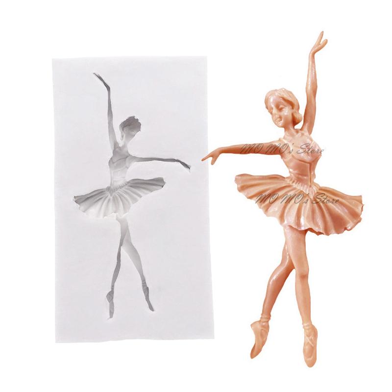 Angel Dancing Girl Ballet Dancer Silicone Mold Sugarcraft Chocolate Cupcake Baking Mold Fondant Cake Decorating Tools
