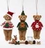 Christmas Teddy Bear Plush Toy 30cm Hanging Teddy Bear Christmas Decoration