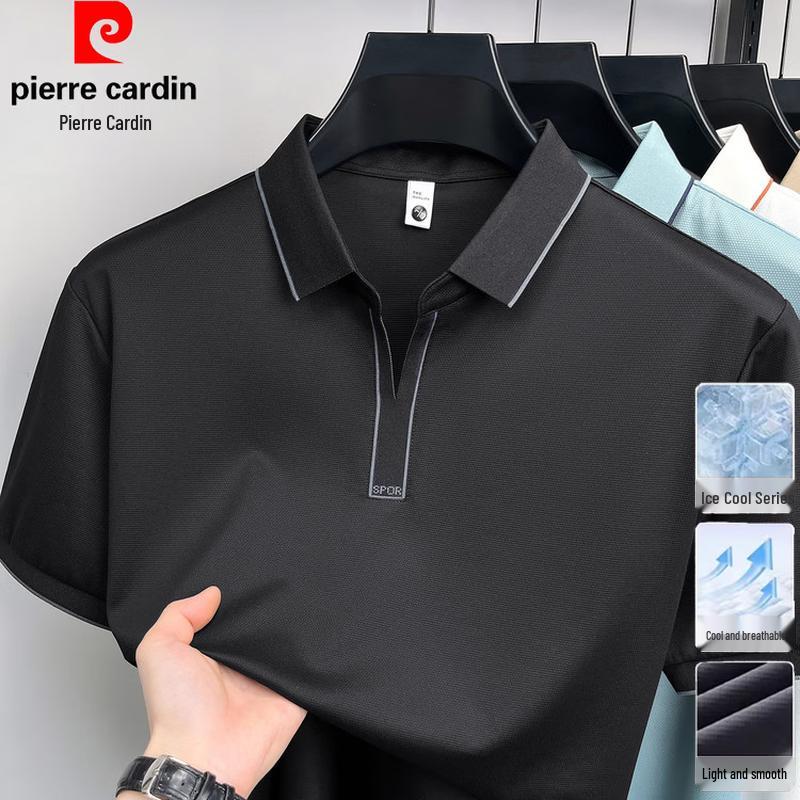 Pierre Cardin Men s Slim-Fit Quick-Dry Business Casual Polo Shirt 4XL