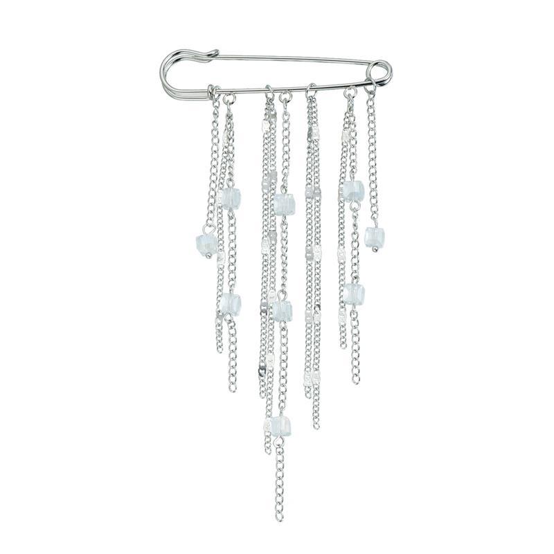 Elegant Pearl Chain Tassel Brooch Fashion Women Clothing Decor Accessories Jewelry Pin Pants Waist Adjust Pins Bag Pendant Gifts