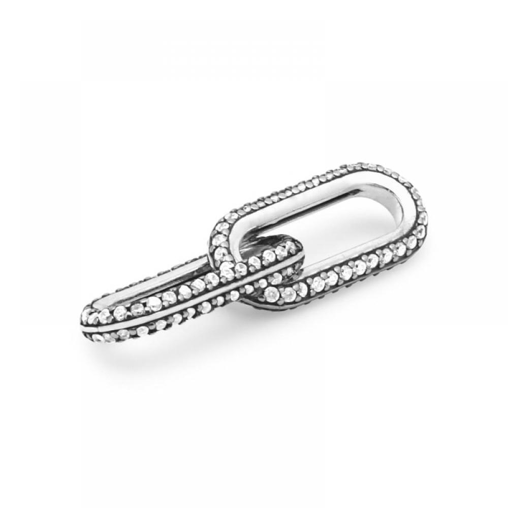 Pandora 799660c02 Pandora Me Styling Pav  Double Link Silver Charm