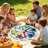 Ludo Board Game Round Chessboard 6 Players Travel Family Board Game Set with 2 Dice Height 0.91 Inch Diameter 0.59 Inch