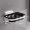 Wall Mounted Double Layer Soap Dish ABS Material No Drilling Required for Bathroom Kitchen