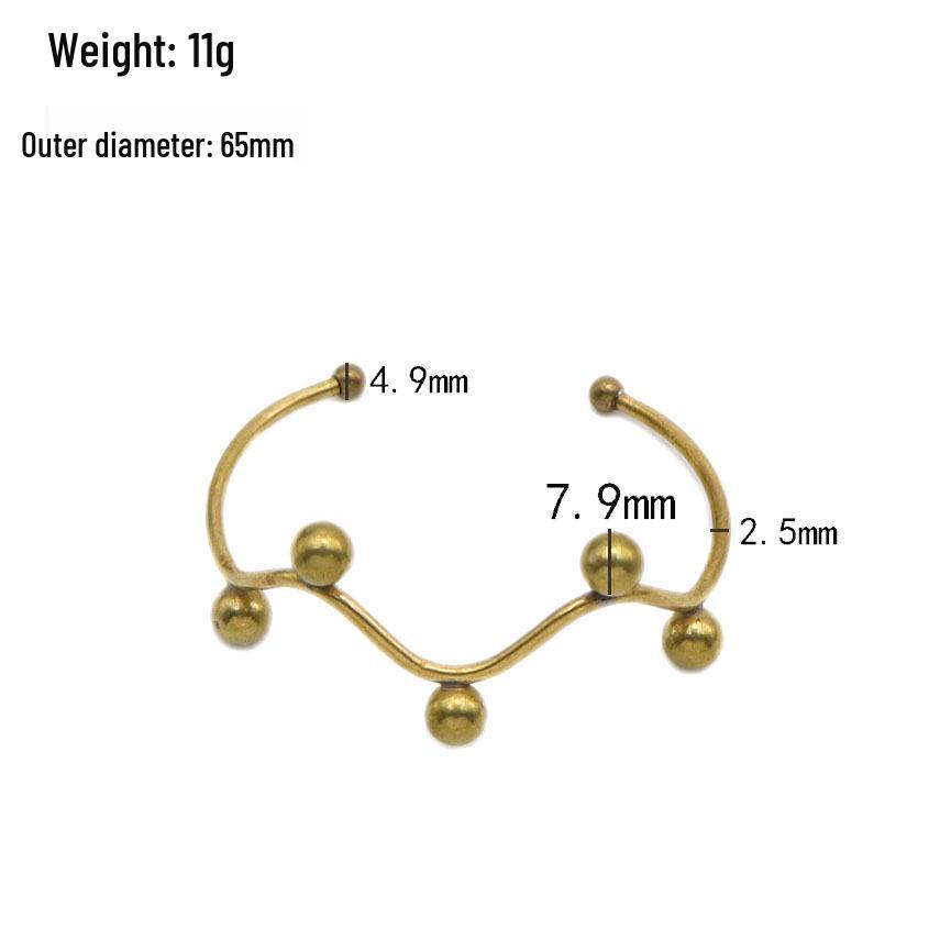 European Retro Beaded Wave Bracelet: High-End Light Luxury for Women