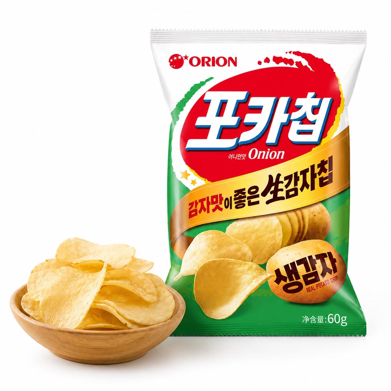 Чипсы Orion Poca со вкусом лука, 60 г Poca Chip Onion Flavor