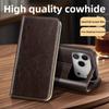 Genuine Leather Flip Case for IPhone 17 Pro Case with Card Slot Full Protection Folding Stand Case for IPhone Air IPhone17ProMax