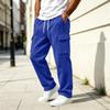 Men's Casual Color Straight Leg Sweatpants with Elastic Waist for Everyday Wear