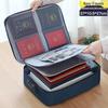 Large Capacity Multifunctional Lockable Document Bag for Family and Passport Storage