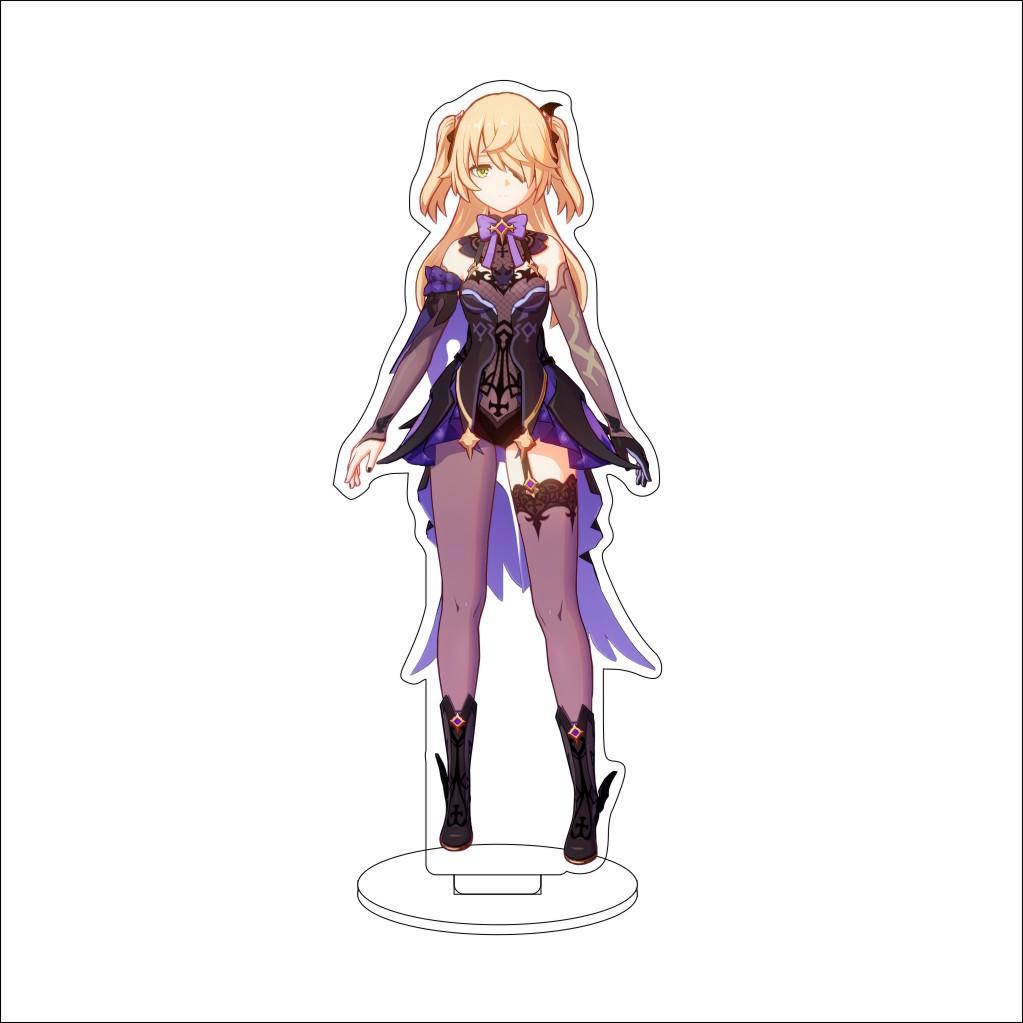 16CM Anime Genshin Impact Cosplay Acrylic Stand Ornaments Aether/Lumine/Paimon/Asmoday/Ronova  Figure Stand Halloween Gift