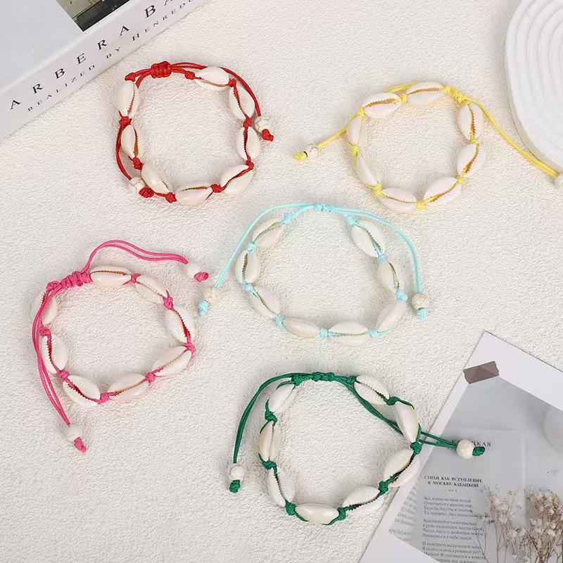 Brățară cu scoici împletită manual în stil hawaian pentru femei