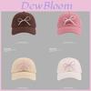 Cotton Baseball Cap With Embroidered Butterfly Bow And Lettering For Spring Casual Wear