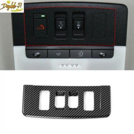 Carbon Fiber Front Reading Light Lamp Cover Trim Fits For Nissan Rogue -