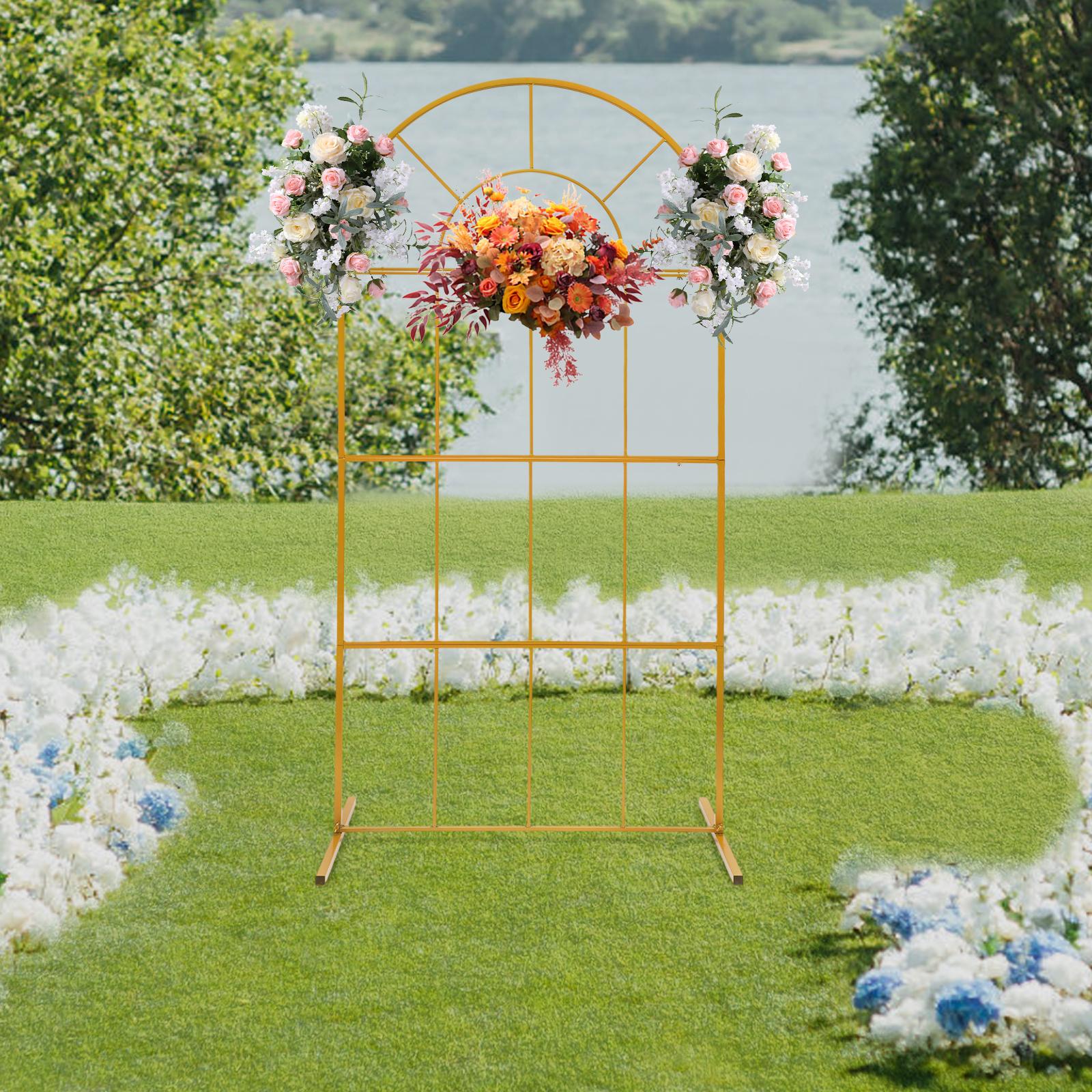 

11LBS Load Iron Arch Flower Stand Wedding Decor Stand Detachable Lightweight for Party Valentine’s Day Decoration United States